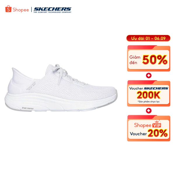Giày Thể Thao Nữ Skechers Slip-ins Relaxed Fit Sport Active D'Lux Comfort 2.0 Aerial Thường Ngày-104476-WHT