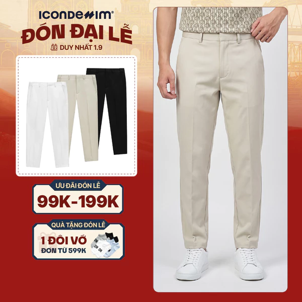 Quần Tây Nam ICONDENIM Zenith Form Slimfit QTID0089