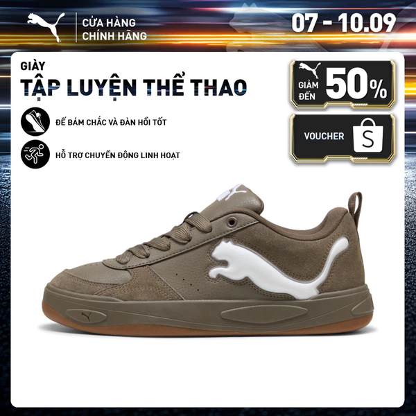 Giày Thể Thao PUMA Unisex Park Lifestyle II Cat Matte Bronze-White Màu Xám