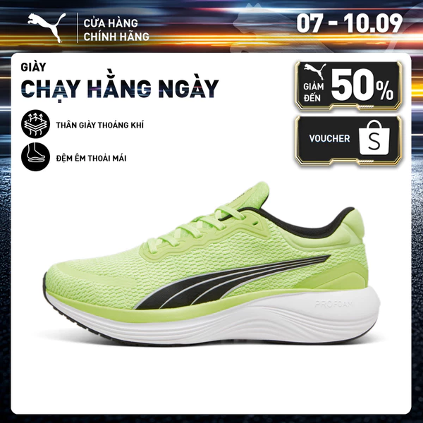 Giày Chạy Bộ PUMA Unisex Scend Pro Fizzy Apple-Black Màu Vàng