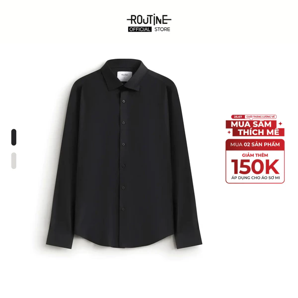 Áo Sơ Mi Nam Dài Tay Vải Nano Non Iron Form Fitted - Routine 10S25SHL015