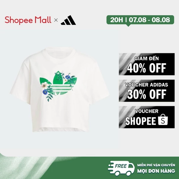 [Duy nhất 8.8 - VOUCHER 30%]adidas Lifestyle Fashion Graphics Floral Trefoil Tee Women White IS3870