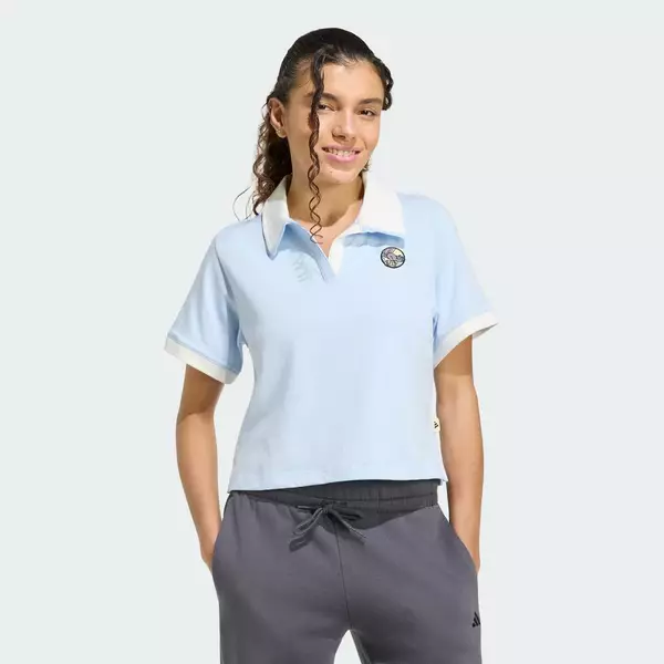 adidas Phong cách sống Áo Thun POP ART GRAPHIC POLO Q2 Nữ Màu xanh da trời KB7204