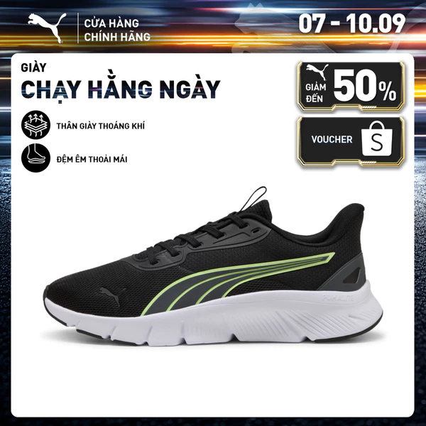 Giày Chạy Bộ PUMA Unisex FlexFocus Lite Modern Black-Dusky Gray-Fizzy Light Màu Đen