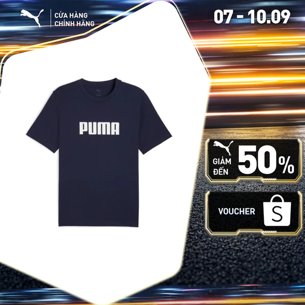 Áo Thun Thời Trang Ngắn Tay PUMA Nam ESS Logo Tee Navy Màu Xanh