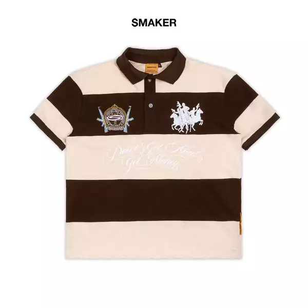 [SMAKER] Áo thun polo phối 2 màu - DONT GET MAD POLO IN BROWN CREAM