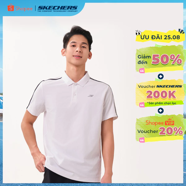 Polo Tee Nam Skechers Walking Performance Polo Tee - SP126M100-0019