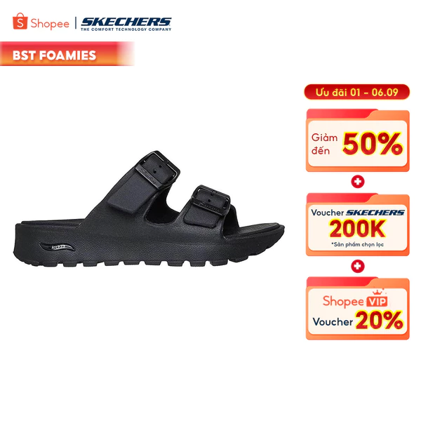Giày Clog Nữ Skechers Foamies Arch Fit Footsteps Desire - 111304-BLK APMA