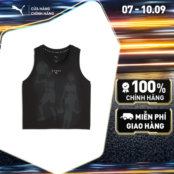 Áo Thun Thể Thao Tập Luyện PUMA Nữ W X HYROX CLOUDSPUN THE Black Màu Đen