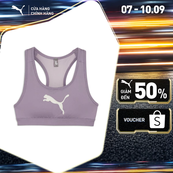 Áo Ngực Tập Luyện PUMA Nữ 4KEEPS BRA - P Pale Plum-Big cat Màu Tím
