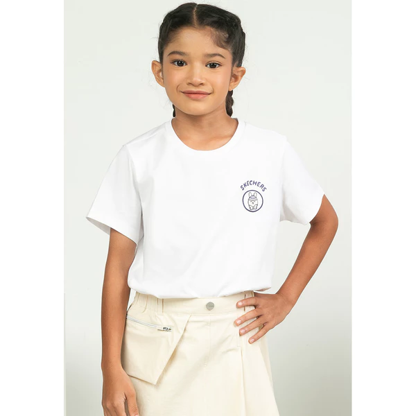 Áo Thun Tay Ngắn Bé Gái Skechers Urban Outdoor Short Sleeve Tee - SL425G288-0019
