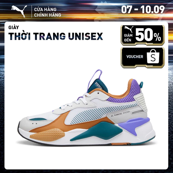 Giày Thời Trang PUMA Unisex RS-X TOYS White-Dark Amethyst Màu Trắng
