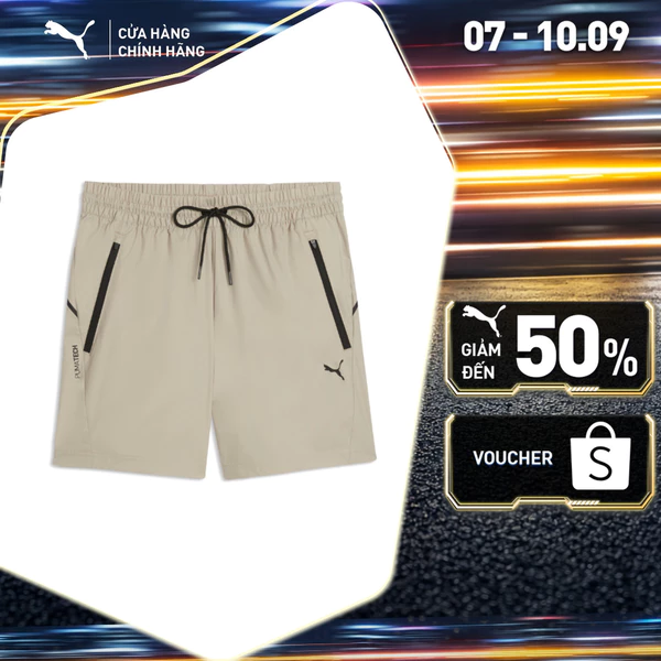 Quần Đùi Thời Trang PUMA Nam PUMATECH Shorts 6 WV Pebble Gray Màu Be