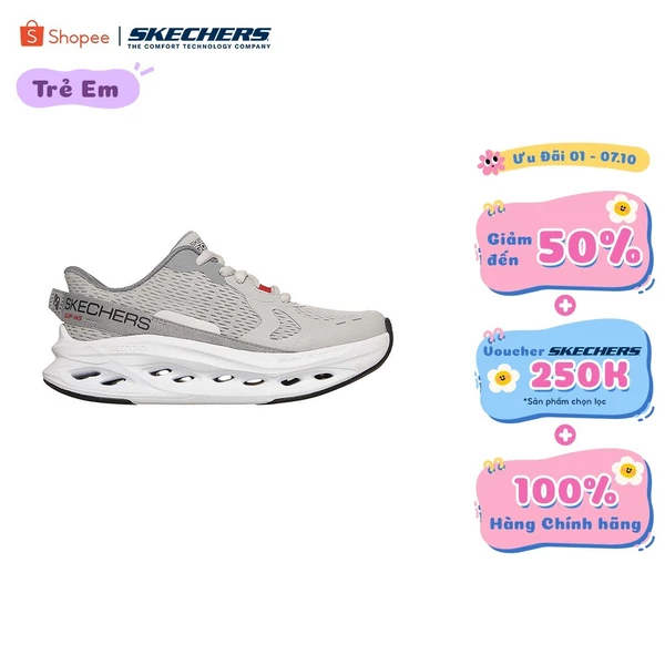 Giày Thể Thao Bé Trai Skechers Slip-ins Max Cushioning Glide-Step Advert - 404207L-LTGY Air-Cooled Goga Mat