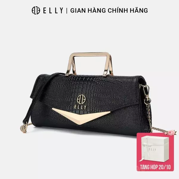 Clutch nữ ELLY EC38 ví cầm tay da thật cao cấp đeo chéo đeo vai dự tiệc sang trọng