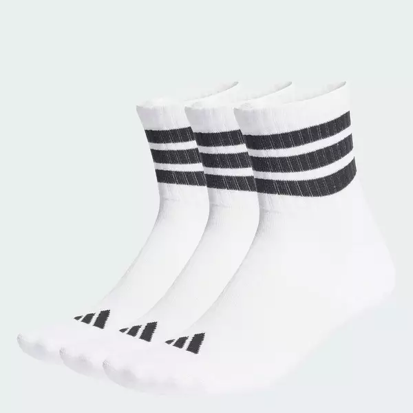 adidas Phong cách sống BỘ 3 ĐÔI TẤT CỔ TRUNG SPORTSWEAR ĐỆM ÊM 3 GẠCH Unisex trắng JZ0529