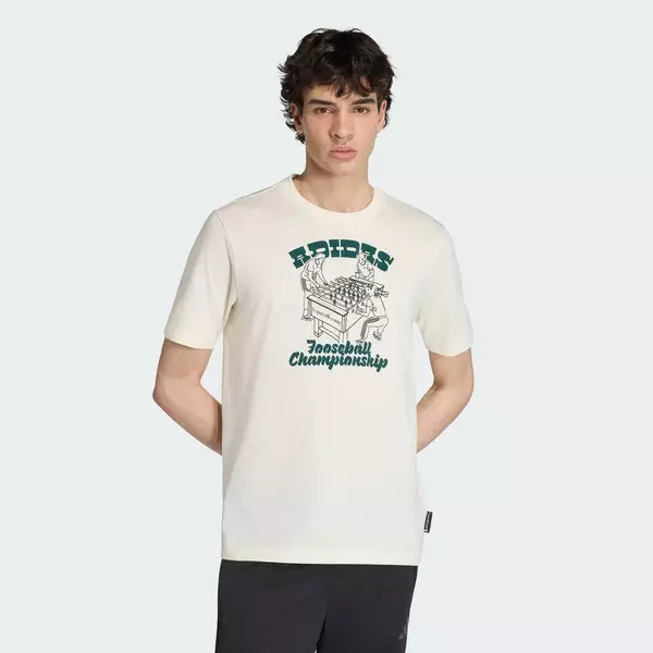 adidas Phong cách sống ÁO THUN GRAPHIC NOVELTY FOOSBALL Nam trắng KC7122