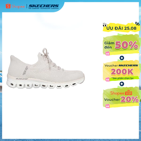 Giày Thể Thao Nữ Skechers Slip-ins Sport Active Glide-Step Love Story Thường Ngày - 104555-NAT Air-Cooled Memory Foam