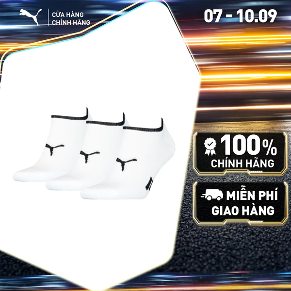Bộ 3 Đôi Vớ Thể Thao PUMA Unisex Various U No Show 3P white Màu Trắng