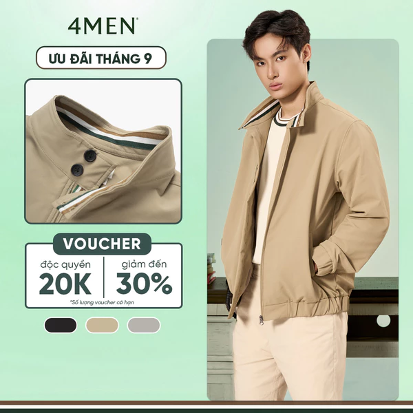 Áo Khoác 4MEN Signature Stripe Form Regular AK080 Thời Trang, Chống Nắng