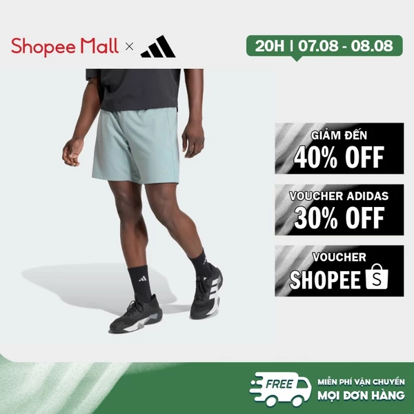 [Duy nhất 8.8 - VOUCHER 30%]adidas Gym & Training Quần Short Puremotion Nam màu xanh lá KA7393