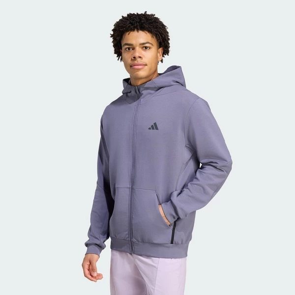adidas Gym & Training Áo Track Jacket Khoá Kéo Dọc Thân Designed for Training Nam Màu tím JX0693