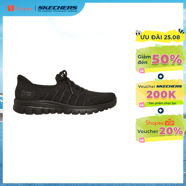 Giày Búp Bê Nữ Skechers Slip-Ins Modern Comfort Graceful Trend Seeker - 100970-BBK Air-Cooled Memory Foam
