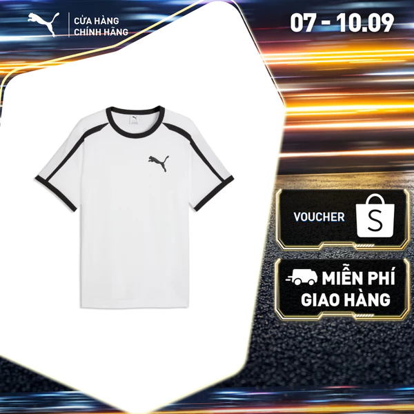 Áo Thun Thời Trang PUMA Nam T7 Ringer Tee White Màu Trắng