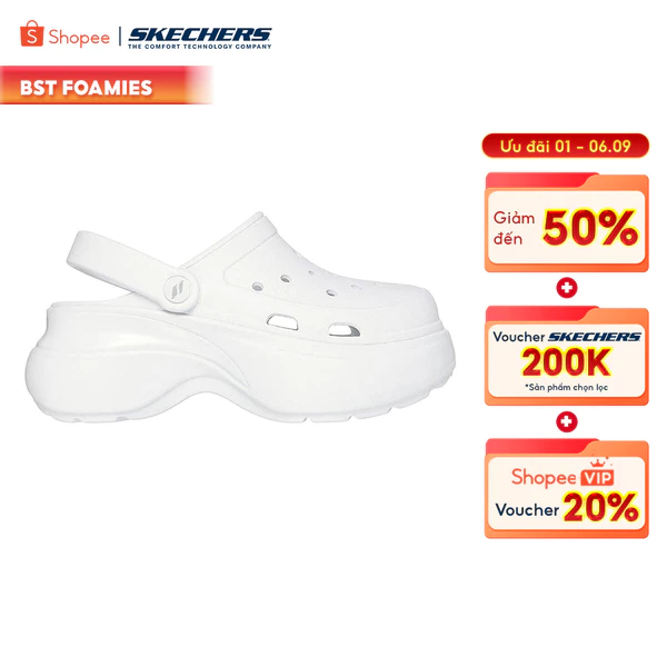 Giày Clog Nữ Skechers Foamies Tai That Girl-111678-WHT
