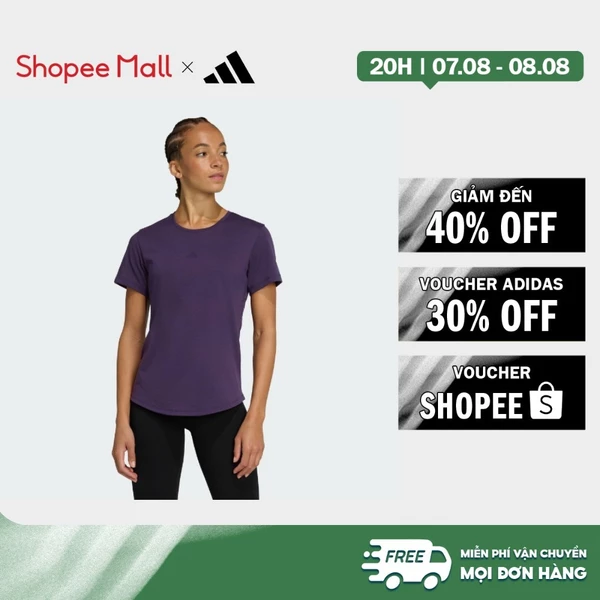 [Duy nhất 8.8 - VOUCHER 30%]adidas Gym & Training Áo Thun Yoga Essentials Nữ Màu tím JM4484