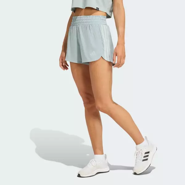 adidas Gym & Training Quần Short Pacer Workout Woven High Rise Nữ màu xanh lá KD7325