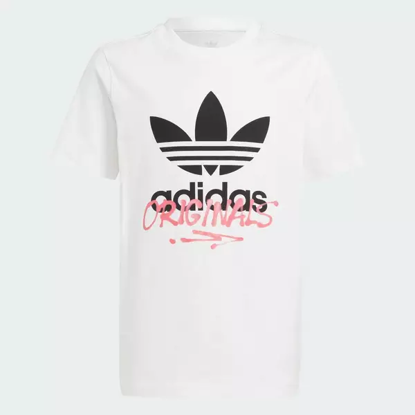 adidas Phong cách sống Áo Thun Graphic Trẻ Em Trẻ em trắng IY5455