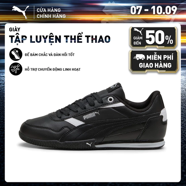 Giày Thể Thao PUMA Nữ BELLA DONNA L Black-Silver Màu Đen