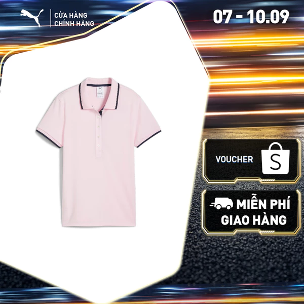 Áo Thun Thể Thao Golf PUMA Nữ x AP W PIQUE POLO Pale Pink Màu Hồng