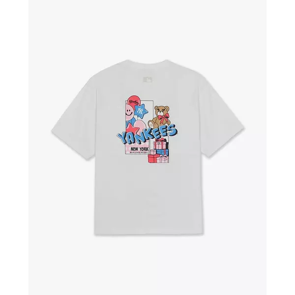 MLB - Áo thun unisex cổ tròn tay ngắn Party Balloons_3ATSN7763-50WHS