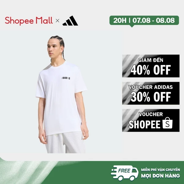 [Duy nhất 8.8 - VOUCHER 30%]adidas Phong cách sống ÁO THUN GRAPHIC NOVELTY CARDS Nam trắng KC7129