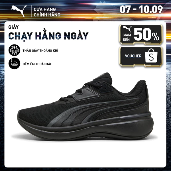 Giày Chạy Bộ PUMA Unisex Softride Exo Black-Cool Dark Gray Màu Đen