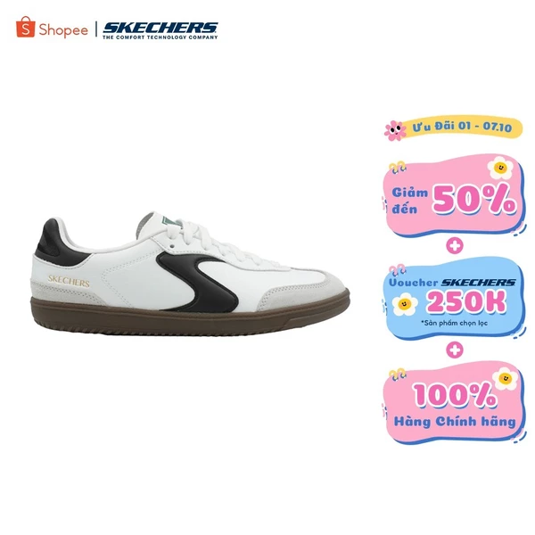 Giày Thể Thao Nam Skechers Court Classics Hotshot Claspe - 254155-WBK Air-Cooled Memory Foam