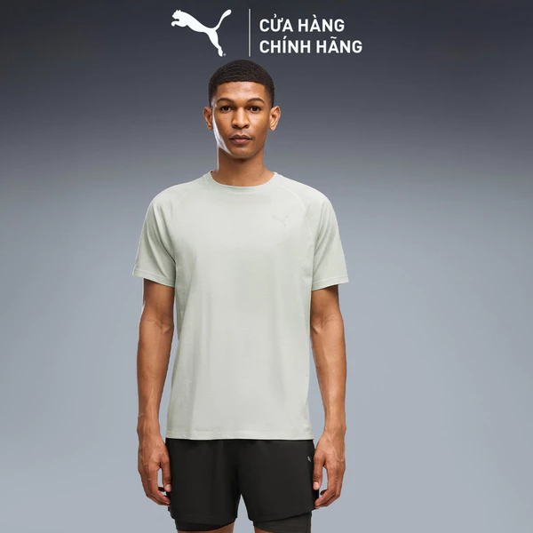 Áo Thun Chạy Bộ PUMA Nam RUN  VELOCITY TEE TRI-BLEND Créme De Mint Heather Màu Xanh Lá