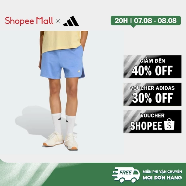 [Duy nhất 8.8 - VOUCHER 30%]adidas Phong cách sống Quần Short Nỉ Dáng Rộng 3 Stripes Studio Nữ Màu xanh da trời HZ0866