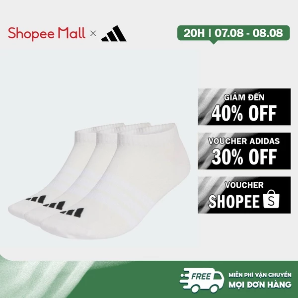 [Duy nhất 8.8 - VOUCHER 30%]adidas Phong cách sống BỘ 3 ĐÔI TẤT CỔ THẤP THIN&LIGHT ESSENTIALS Unisex trắng JZ0533
