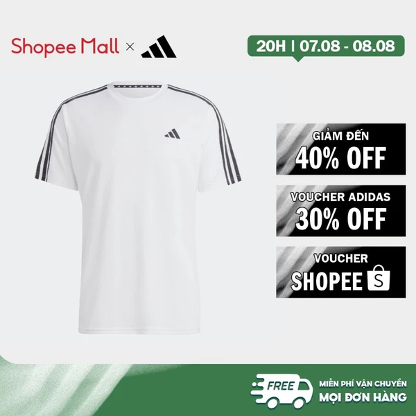 [Duy nhất 8.8 - VOUCHER 30%]adidas Gym & Training Train Essentials 3-Stripes Training Tee Men White IB8151