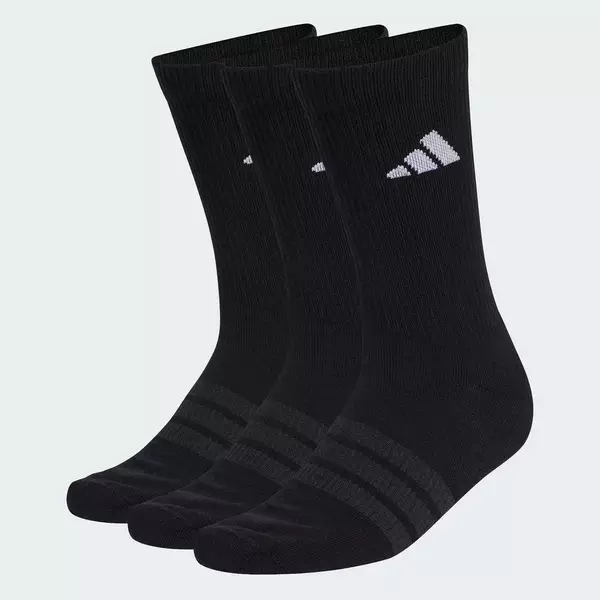 adidas Phong cách sống BỘ 3 ĐÔI TẤT CỔ CAO LÓT ĐỆM SPORTSWEAR Unisex Đen KC9626