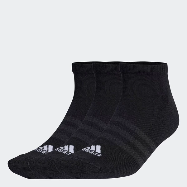 adidas Phong cách sống & Bóng rổ & Bóng lưới Bộ 3 Đôi Tất Cổ Thấp Lót Đệm Unisex Đen IC1332