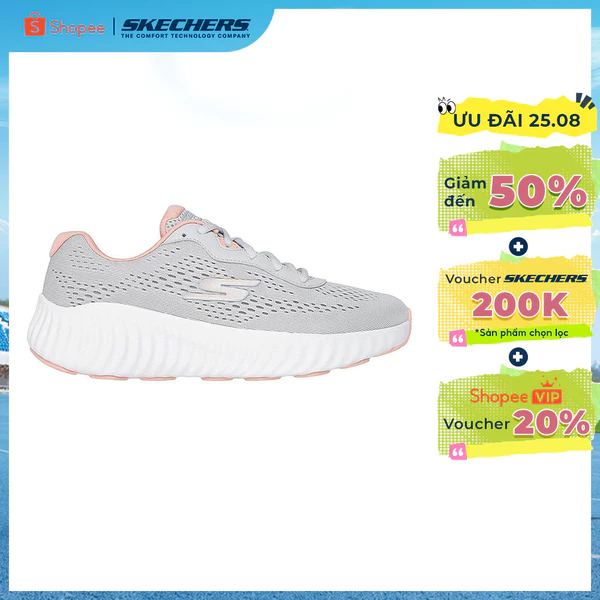 Giày Thể Thao Nữ Skechers Performance Go Run Now-129365-LTGY Air-Cooled Goga Mat Online Sale