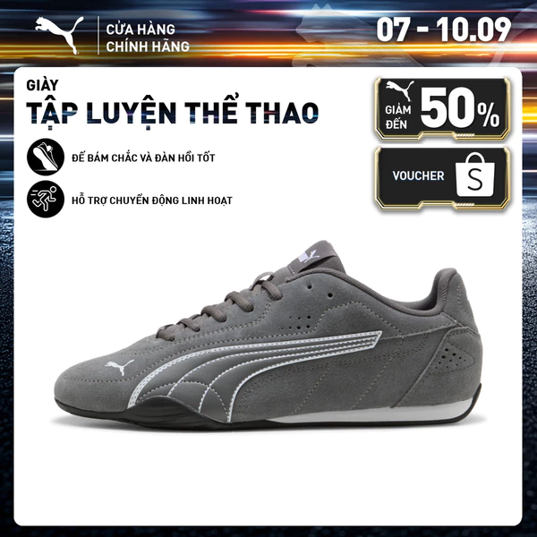 Giày Thể Thao PUMA Unisex CATCH SD Cool Dark Gray-White Màu Xám
