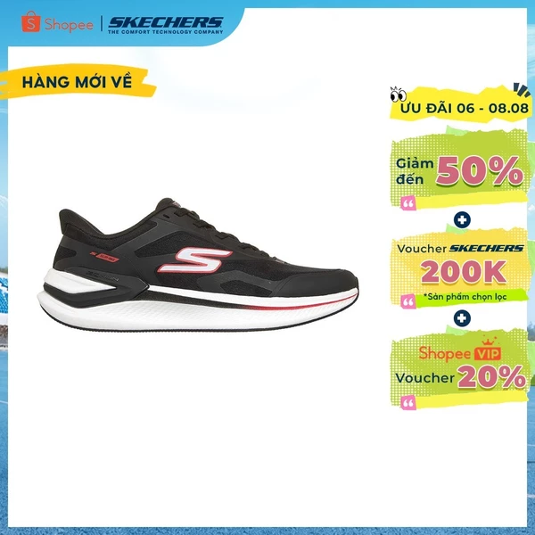 Giày Thể Thao Nam Skechers Slip-Ins GOrun Consistent Pro Chạy Bộ Tập luyện - 221141-BKW Air-Cooled Goga Mat