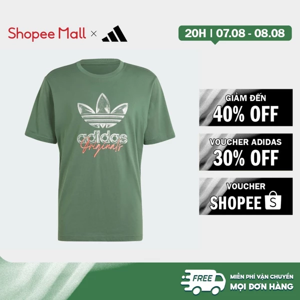 [Duy nhất 8.8 - VOUCHER 30%]adidas Lifestyle Training Supply Short Sleeve Tee Men Green IS0228