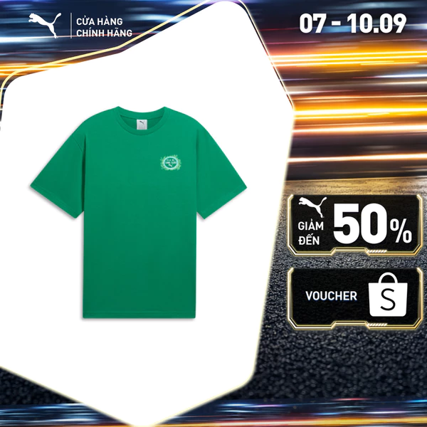 Áo Thun Thời Trang PUMA Unisex Sportstyle Prime GRAPHICS Villa Tee Archive Green Màu Xanh Lá