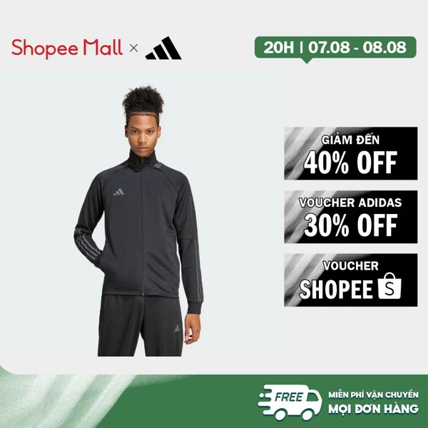 [Duy nhất 8.8 - VOUCHER 30%]adidas Phong cách sống Áo Track Jacket Dáng Ôm 3 Sọc Sereno AEROREADY Nam Đen IW9221